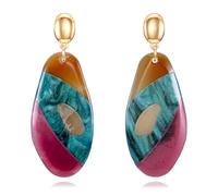 LILIE&WHITE Pendientes Acrílicos Mujer con Diseño Geométrico en Colores Vibrantes, Antialérgicos y Resistentes, Regalo para Mujer