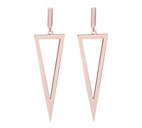 LILIE&WHITE Pendientes Triangulares de Oro Rosa para Mujer Diseño Geométrico Elegante, Hipoalergénicos, No Se Desgastan, Regalo para Ella