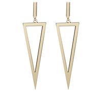 LILIE&WHITE Pendientes Triangulares Dorados para Mujer Diseño Moderno y Elegante, Hipoalergénicos, No Se Desgastan, Regalo para Ella