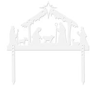 Lilienburg - Lilienburg - Belén para patio exterior, pesebre para yardas, silueta de belén de metal al aire libre | Juegos de belén resistentes a la intemperie para decoración navideña, jardín de