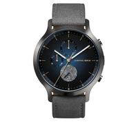 Lilienthal Berlín, cronógrafo Meteorito III con pulsera de piel gris, antracita, Correa