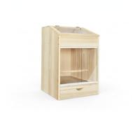Lilihuimaoyi Caja Cría Termostática para Polluelos - Jaula Nido con Diseño Anti- - para Aves Corral, Caja básica de 40x40x60 cm con Doble Cabezal de lámpara