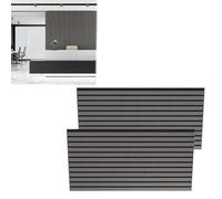 LILIIN 120 x 60 cm, paneles acústicos de madera, revestimiento de madera y fieltro, decoración de interiores, insonorizantes, para salón, estudio, oficina, juego de 4 unidades/roble negro
