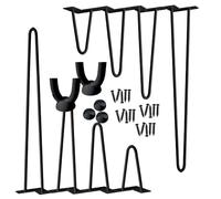 LILIIN Juego de 4 patas de mesa de metal Hairpin Legs, estructura de mesa DIY, patas de horquilla, patas intercambiables, para armario y mesa, patas de mesa para mesa de comedor, escritorio, armario y