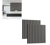 LILIIN Paneles acústicos de madera para pared, 60 x 60 cm, revestimiento de pared de funier de madera y fieltro, decoración de interiores, insonorizantes, para salón, estudio, oficina, juego de 2