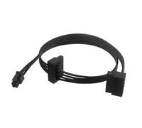 lilila-ree Cable de alimentación SATA para placa base Lenovo, ATX Mini de 4 pines a 2 unidades de disco duro SATA en ángulo recto, adaptador HDD de 46 cm