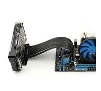 lililaree Tarjeta gráfica GPU vertical de velocidad completa PCIE 4.0 x16 Cable elevador de alta velocidad Gen4 extensor flexible puerto de extensión de cable elevador adaptador de 90 grados (200