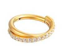 Lilinzhi Anillos de nariz de acero para cartílago, aretes elegantes para el cuerpo, anillos únicos de moda para la nariz para mujer, joyería de fiesta, 1.2 10mm, como se describe, como se describe