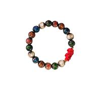 Lilinzhi Cadena de mano hecha a mano con cuentas de animales, accesorio de moda elegante para atraer prosperidad y éxito, cuentas de cristal natural, 14mm, como se describe