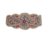 Lilinzhi Cinturón ancho bohemio con cuentas para mujer, cinturón elástico vintage para mujer, accesorios decorativos, D, talla única