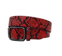 Lilinzhi Cinturón de cintura con estampado animal para mujeres y adolescentes, cinturón de poliuretano con hebilla para vestidos, jeans, pantalones, uso diario, cintura ajustable, Patrón de serpiente