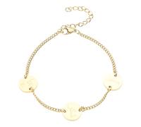 Lilinzhi Colgante árabe de acero inoxidable para muñeca, cadena ajustable, joyería de moda, moneda árabe, talla única, como se describe