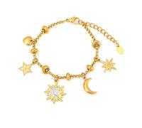 Lilinzhi Colgante de cruz ajustable, elegante color dorado o acero con diamantes de imitación brillantes incrustados, joyería de reunión social, talla única, como se describe