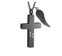 Lilinzhi Collar con colgante conmemorativo para mascotas, medallón de metal inoxidable con caja de almacenamiento para cenizas y perros, gatos, urna conmemorativa