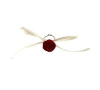 Lilinzhi Collar con colgante de rosa/anillos/pendientes de imitación de flores, accesorio de cadena de clavícula, elegante adorno de flor para uso diario, accesorio delicado, talla única, como se