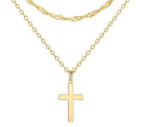 Lilinzhi Collar único con colgante de cadena de metal con textura de moda para mujer y hombre religioso, talla única, como se describe, como se describe