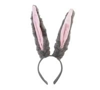 Lilinzhi Diadema de maquillaje de conejo para cosplay, diadema de orejas largas para Pascua, diademas para el pelo, diademas para fiesta de cumpleaños, accesorios de juego de rol