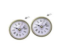 Lilinzhi Esfera blanca redonda de 65 mm con ribete dorado o plateado para reloj de mesa