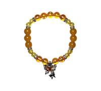 Lilinzhi Hermoso colgante de cristal con mariposa, cadena de mano con cuentas para uso diario, joyería para fiestas y celebraciones, accesorio de personalidad única, talla única, como se describe