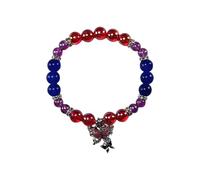 Lilinzhi Hermoso colgante de cristal con mariposa, cadena de mano con cuentas para uso diario, joyería para fiestas y celebraciones, accesorio de personalidad única, talla única, como se describe