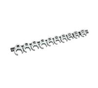 Lilinzhi Juego de 10 llaves métricas de pata de gallo de 10 a 22 mm para llave de espacio reducido de 3/8 pulgadas con organizadores, herramienta de reparación, llave de carraca