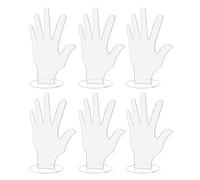 Lilinzhi Juego de 6 elegantes soportes acrílicos transparentes para anillos de almacenamiento