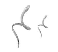 Lilinzhi Juego de anillos abiertos y de serpiente de moda para uso diario, anillos de apertura, textura de hierro para uso diario, pulsera única, talla única, como se describe