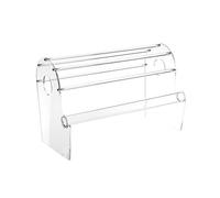 Lilinzhi Organizador de accesorios para el cabello acrílico resistente, doble estante acrílico transparente para diademas y cabello transparente de moda