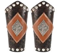 Lilinzhi Pulsera para hombre, para cosplay, tótems, muñequera, accesorio para cosplay, edad industrial, para disfraces, fotos, conciertos, muñequeras, 1 par, Talla única