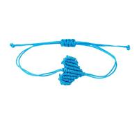 Lilinzhi Pulseras artesanales a juego para parejas, diseño de corazón con nudo y cordón de algodón suave hecho a mano, joyería romántica, regalo romántico, pulseras de cuerda de amor, talla única