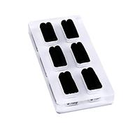 Lilinzhi Soporte cuadrado de acrílico blanco para joyas, accesorios de fotografía, cosméticos, anillos, almohadilla de exhibición para decoración, soporte de exhibición para minoristas