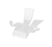 Lilinzhi Soporte de joyería de metal acrílico transparente con base de cristal mineral en bruto, adorno de roca, 55mmx50mm, como se describe