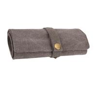 Lilinzhi Soporte plegable de gran capacidad para correa de reloj, portátil, de lona de algodón, funda de transporte para correas de reloj inteligente, caja de almacenamiento, 47x17cm, Lona de algodón