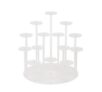 Lilinzhi Soporte redondo para magdalenas, bandeja de exhibición de acrílico de alta calidad para joyas de fiesta, boda, cumpleaños, vacaciones, exhibición de cupcakes