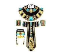 Lilinzhi Tocado de faraón egipcio para hombre, sombrero y cinturón, accesorios de disfraz egipcio para Halloween, decoración de cosplay