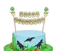 LILIPARTY Dinosaurio Happy Birthday Cake Bunting Hatching Soon Cake Banner Topper Baby Shower Dino Theme Birthday Party Decorations Baby Boy Cake Topper
