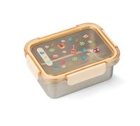 LILIPUTIENS, Jack, Caja de almuerzo infantil en INOX, Juego Integrado | Almuerzo Box Escuela Hermética e Ilustrada, tapa ligera e irrompible, caja antifugas reutilizable, juego Busca y encuentra