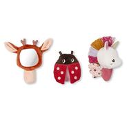 LILIPUTIENS Lena la Unicorne - Juego de 3 sonajeros Sensoriales - Multicolor - Caja de regalo - 30 cm - Desde el nacimiento - 83646