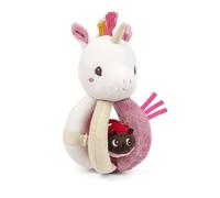 LILIPUTIENS Lena la Unicornio - Sonajero - Asas - Rosa y Blanco - 21 cm - A Partir de 6 Meses - 83858