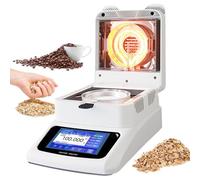 lilishangmao Analizador De Humedad,Legibilidad 0,01%, 3 Modos De Secado + 3 Opciones De Apagado,Capacidad De 120g,Pantalla Táctil + Interfaz RS232,Medidor De Humedad De Sólidos De Laboratorio A-1205