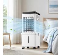 lilishangmao Climatizador Portátil 3 En 1, Aire Acondicionado Sin Tubo con Depósito 15L, 4 Acumuladores De Frío, Mando A Distancia, Panel Táctil, Temporizador 15h, 3 Velocidades para Oficina