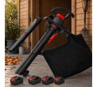 lilishangmao Soplador Aspirador Sin Cable 16:1 con Motor Brushless 4×5.0Ah | Hasta 211 MPH, 156 CFM Y 6 Velocidades Ofrecen Potencia Flexible Para La Limpieza Habitual Del Jardín