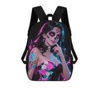 Lilith - Seductive Beauty With Pink Eyes And Black Hair Mochila Escolar Impresa En 3D 17inch Mochilas De Moda Para Niños, Mochilas Escolares Para Niños De Primaria Y Secundaria