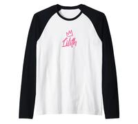 Lilith The Queen/Corona Rosa y Nombre para Mujer Llamada Lilith Camiseta Manga Raglan