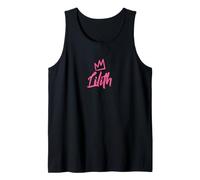 Lilith The Queen/Corona Rosa y Nombre para Mujer Llamada Lilith Camiseta sin Mangas