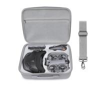 LiLiTok Bolsa de transporte para DJI Neo 2 Fly More Combo, bolsa dura impermeable grande bolsa de almacenamiento para DJI Neo 2 Goggles N3 y RC Motion 3 Drone Accesorios Organizador, Gris Pu, Casual