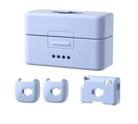 LiLiTok Funda para DJI Mic Mini Bluetooth Lavalier Micrófono Silicona Funda Set (2 Funda de Transmisor + 1 Funda Receptor + 1 Funda de Carga ) Micrófono Inalámbrico (Azul)
