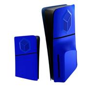 LiLiTok Funda Protectora para PS5 Slim Faceplate Console Cover, Cubierta Lateral de Repuesto para Playstation 5 Slim Faceplates Disc Version Antipolvo Estuche (Azul)