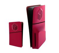 LiLiTok Funda Protectora para PS5 Slim Faceplate Console Cover, Cubierta Lateral de Repuesto para Playstation 5 Slim Faceplates Disc Version Antipolvo Estuche (Rosa)