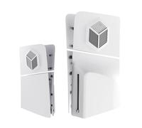 LiLiTok Funda Protectora para PS5 Slim Faceplate Console Cover, Cubierta Lateral de Repuesto para Playstation 5 Slim Faceplates Disc Version Antipolvo Estuche (Blanco)